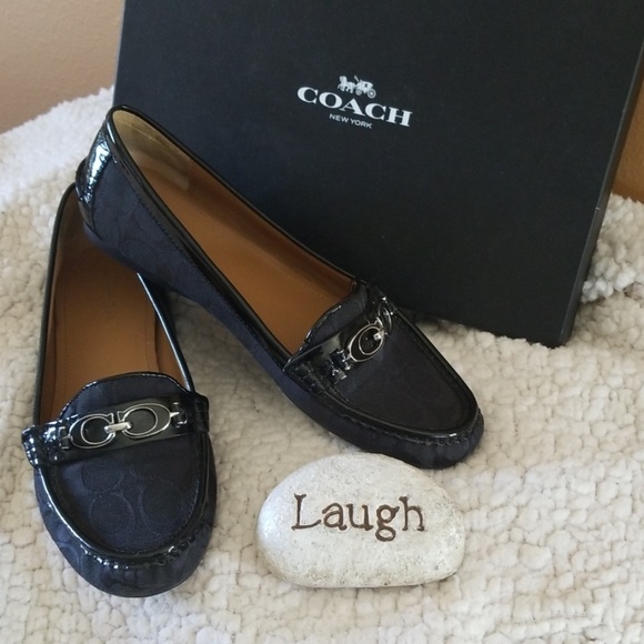 Coach Shoes - 💋Black Coach slip ons....like new💋
